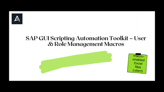 SAP GUI Scripting Automation Toolkit – User & Role Management Macros