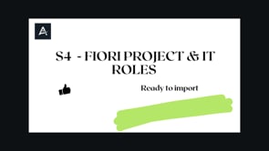 SAP S/4HANA - Project & IT Support Access PFCG Role Bundle.