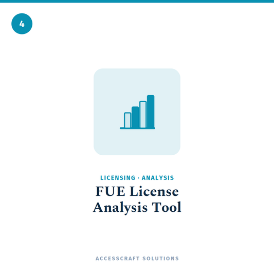 4 : FUE LICENSE ANALYSIS TOOL