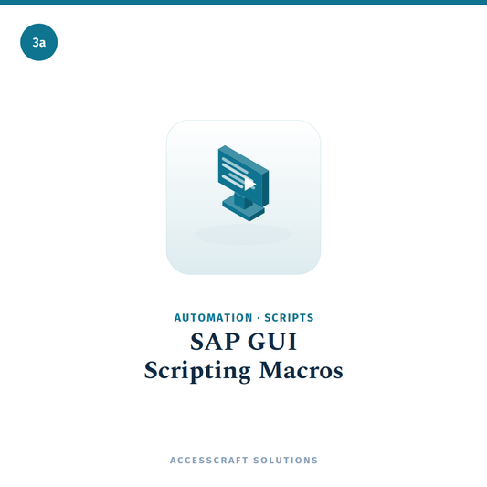 3.a : SAP GUI Scripts – User & Role Management Macros
