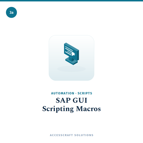 3.a : SAP GUI Scripts – User & Role Management Macros