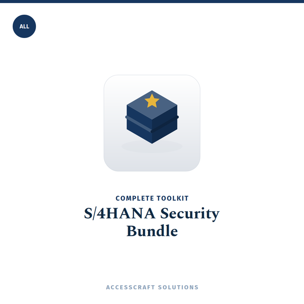 All in one: S4HANA Security Bundle - FUE Tool, roles to upload, GUI Scripts and Design Documents